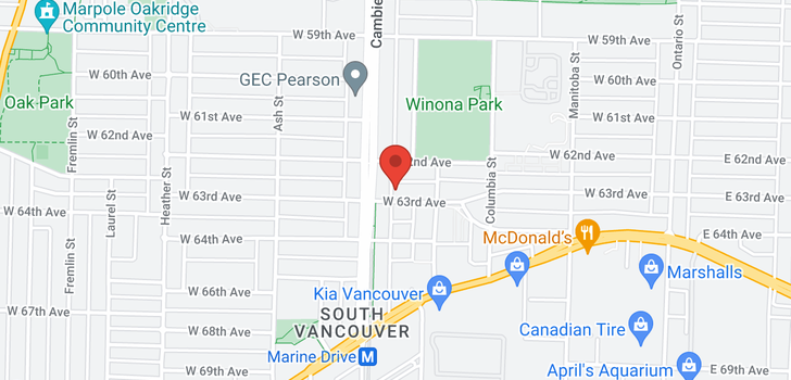 map of 479 W 63RD AVENUE
